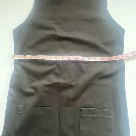 Mango MNG Sustainable Viscose Black Sleeveless Dress Pockets Size M Zipper Back - Picture 9 of 9
